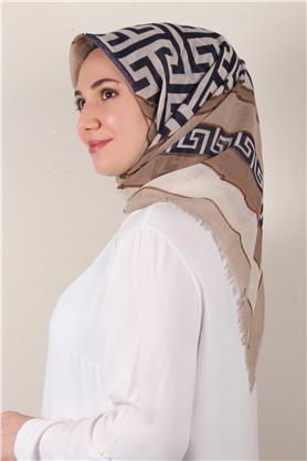 Pamuklu Trend Eşarp 9807-6 Sütlü Kahve