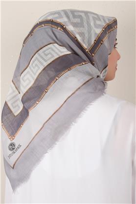 Pamuklu Trend Eşarp 9807-7 Gri