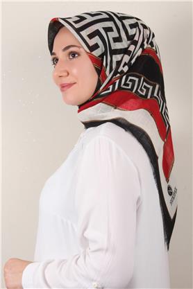 Pamuklu Trend Eşarp 9807-9 Kırmızı