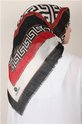 Pamuklu Trend Eşarp 9807-9 Kırmızı