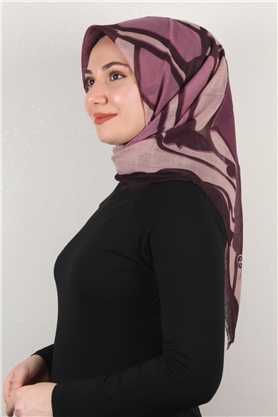 Pamuklu Trend Eşarp 9900-4 Mürdüm