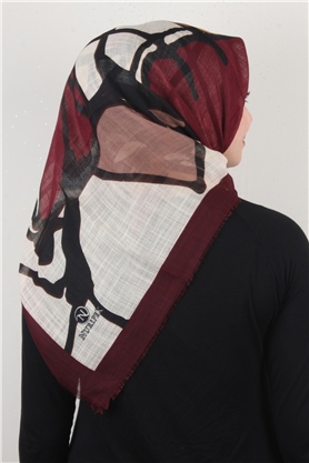 Pamuklu Trend Eşarp 9900-9 Bordo