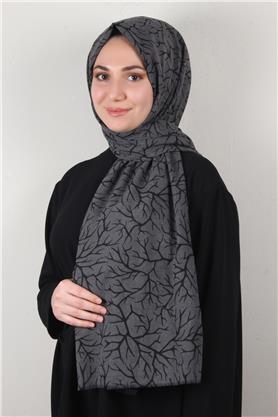 Pamuklu Twist Şal 1264-1 Antrasit