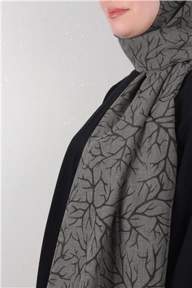 Pamuklu Twist Şal 1264-3 Haki