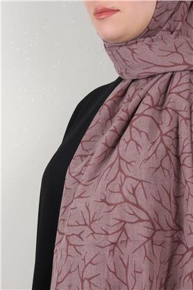 Pamuklu Twist Şal 1264-4 Şeftali