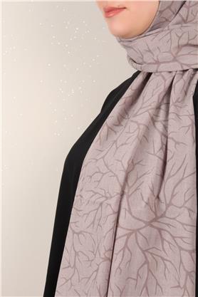 Pamuklu Twist Şal 1264-5 Taş