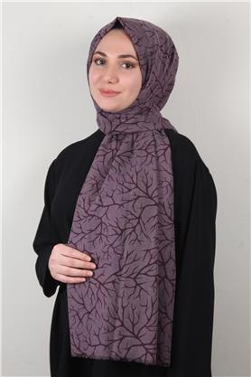Pamuklu Twist Şal 1264-6 Mor