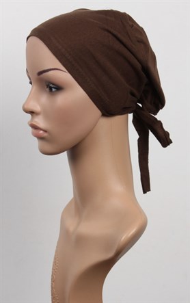 Penye Eşarp Bonesi 251-45 Kahverengi