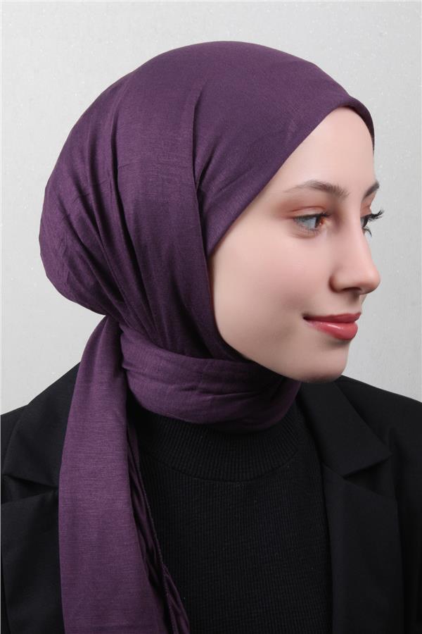 Penye Şal 2552-40 Patlıcan Moru