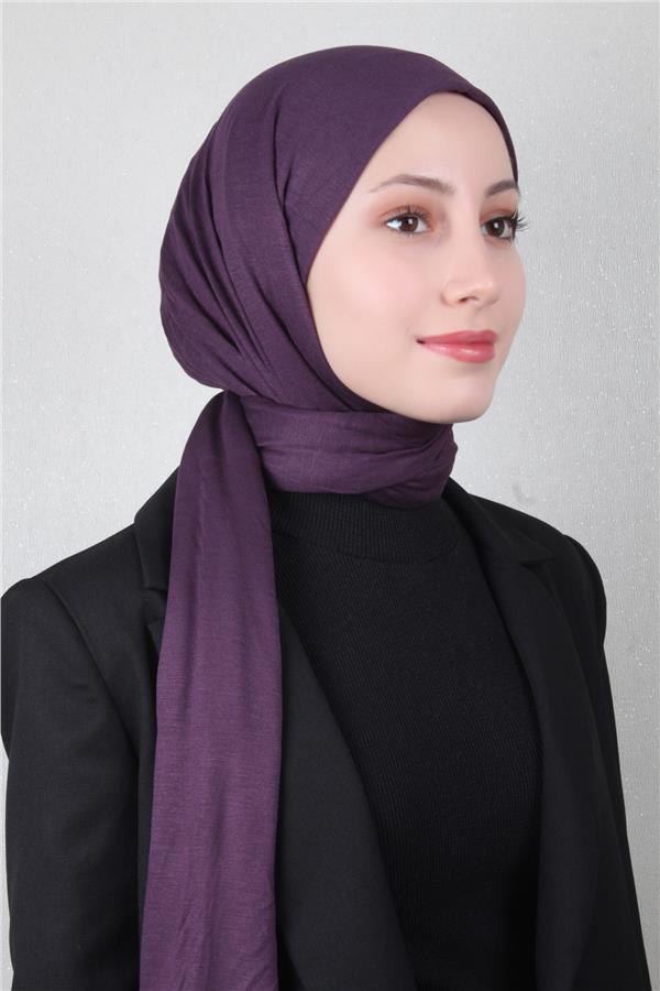 Penye Şal 2552-40 Patlıcan Moru