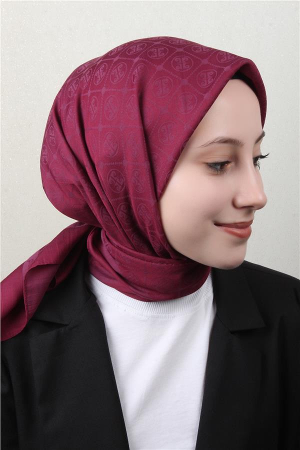 Pierre Cardin Pamuklu Eşarp 4105-19 Mürdüm