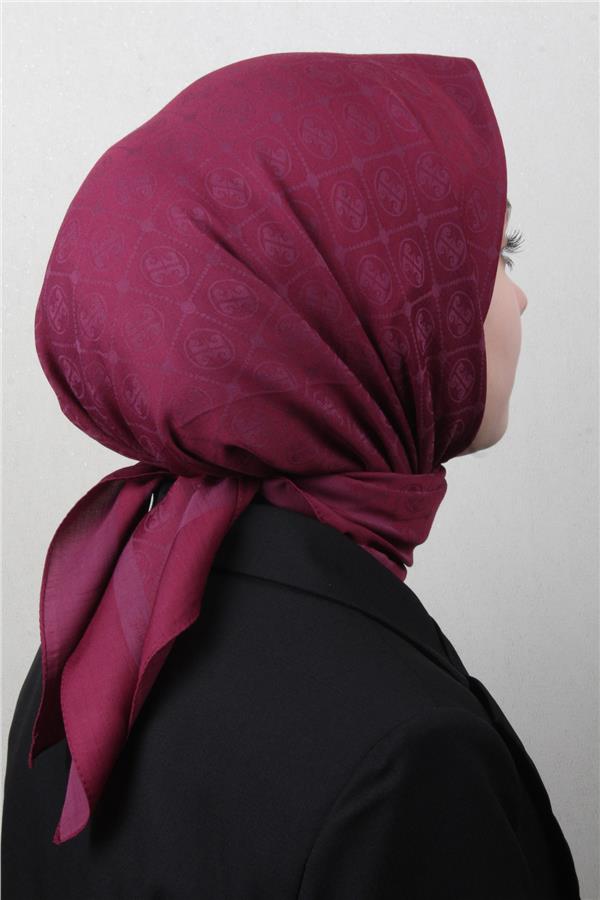 Pierre Cardin Pamuklu Eşarp 4105-19 Mürdüm