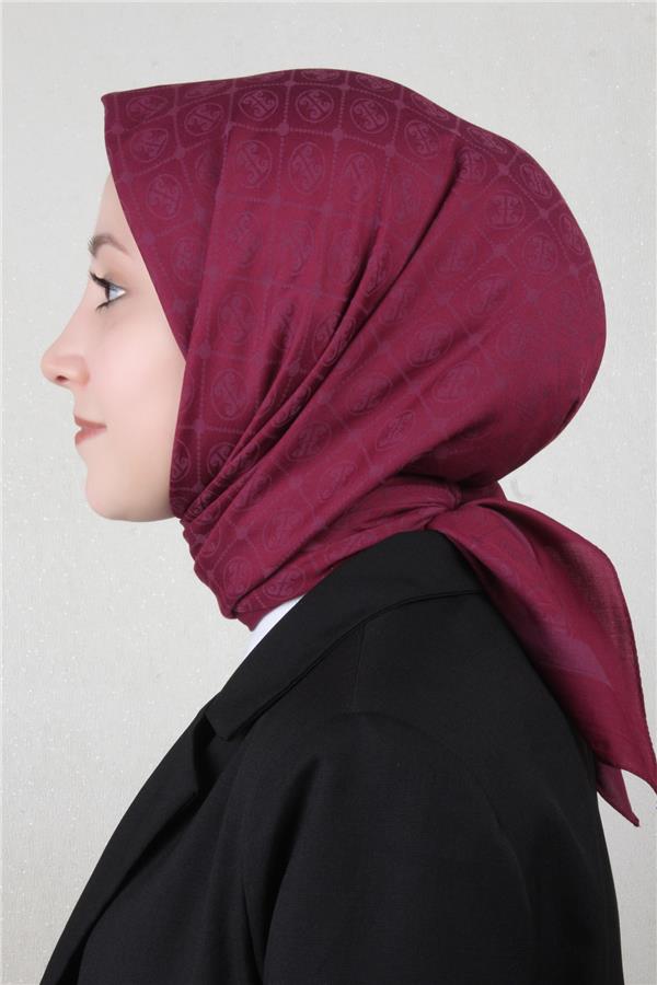 Pierre Cardin Pamuklu Eşarp 4105-19 Mürdüm