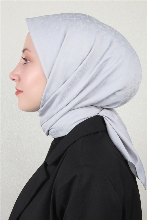 Pierre Cardin Pamuklu Eşarp 4105-3 Gümüş
