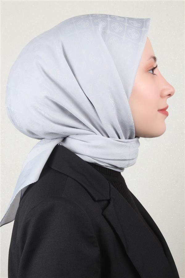 Pierre Cardin Pamuklu Eşarp 4105-3 Gümüş