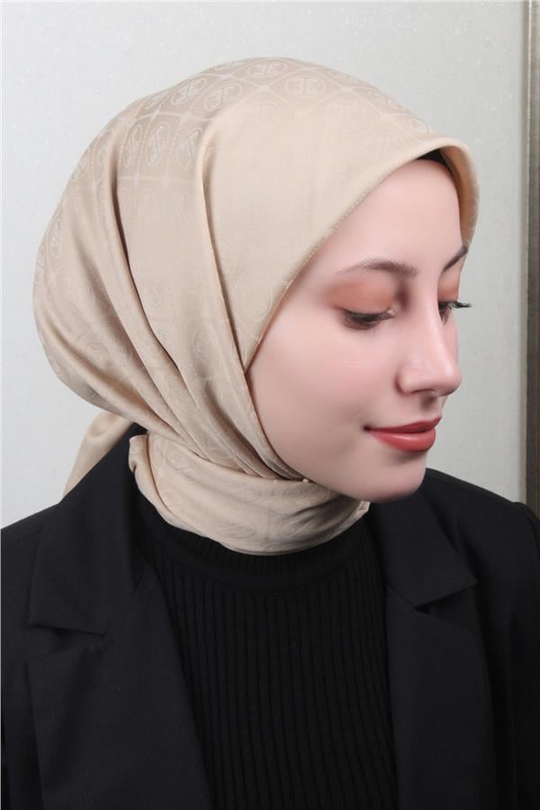 Pierre Cardin Pamuklu Eşarp 4105-4 Bej