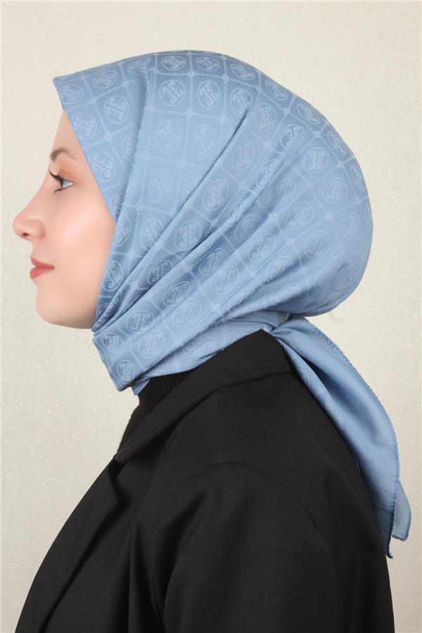 Pierre Cardin Pamuklu Eşarp 4105-7 Açık Mavi