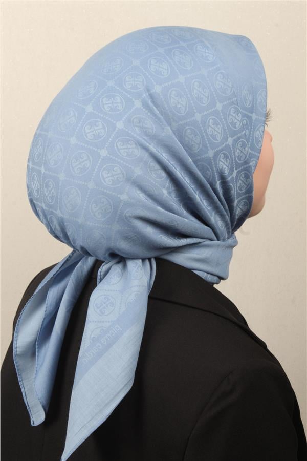 Pierre Cardin Pamuklu Eşarp 4105-7 Açık Mavi