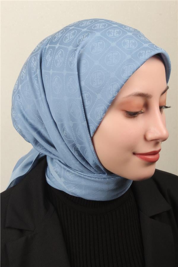 Pierre Cardin Pamuklu Eşarp 4105-7 Açık Mavi