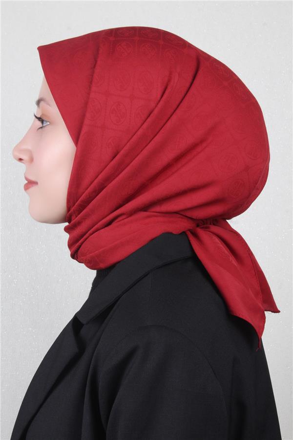 Pierre Cardin Pamuklu Eşarp 4105-8 Bordo