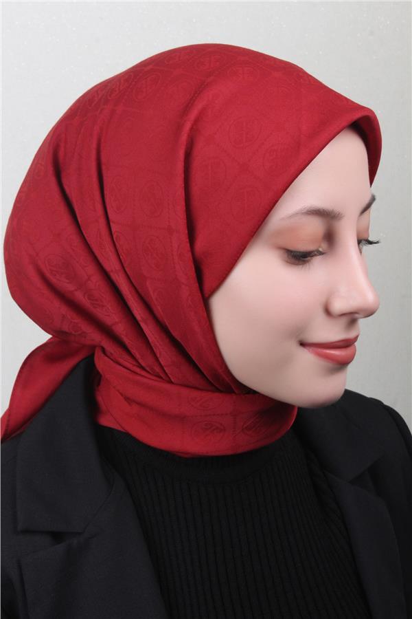 Pierre Cardin Pamuklu Eşarp 4105-8 Bordo