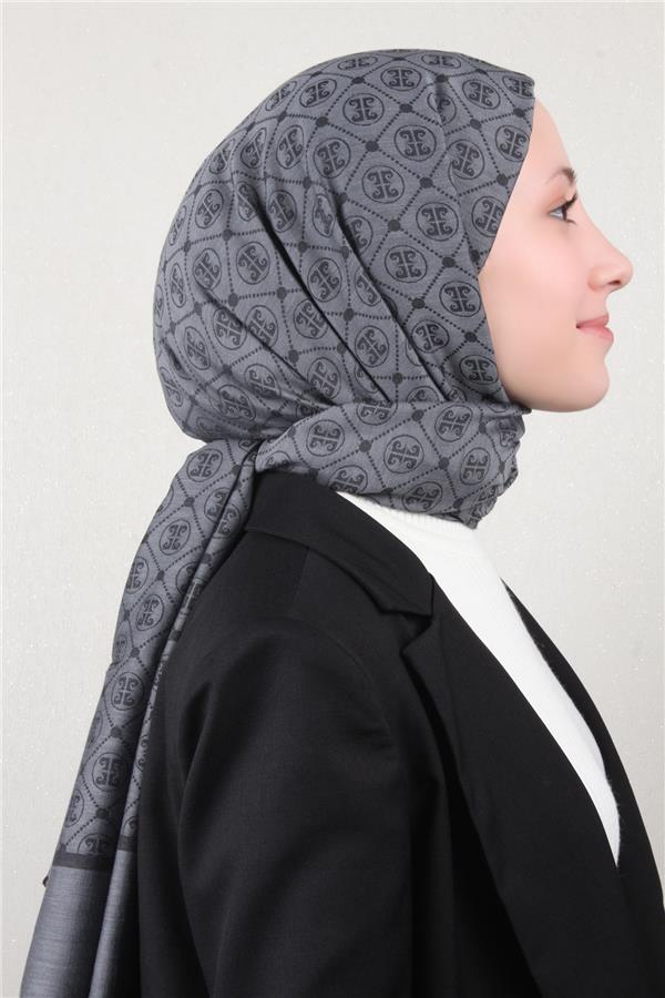 Pierre Cardin Pamuklu Şal 4106-10 Füme