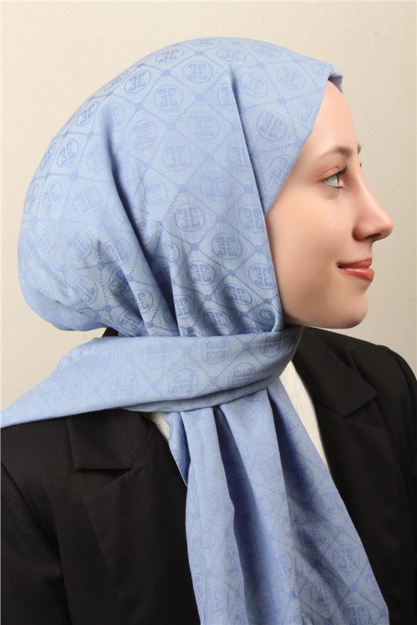 Pierre Cardin Pamuklu Şal 4106-23 Bebe Mavisi