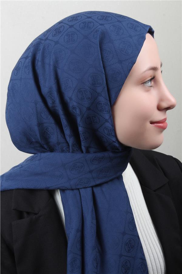 Pierre Cardin Pamuklu Şal 4106-3 Lacivert