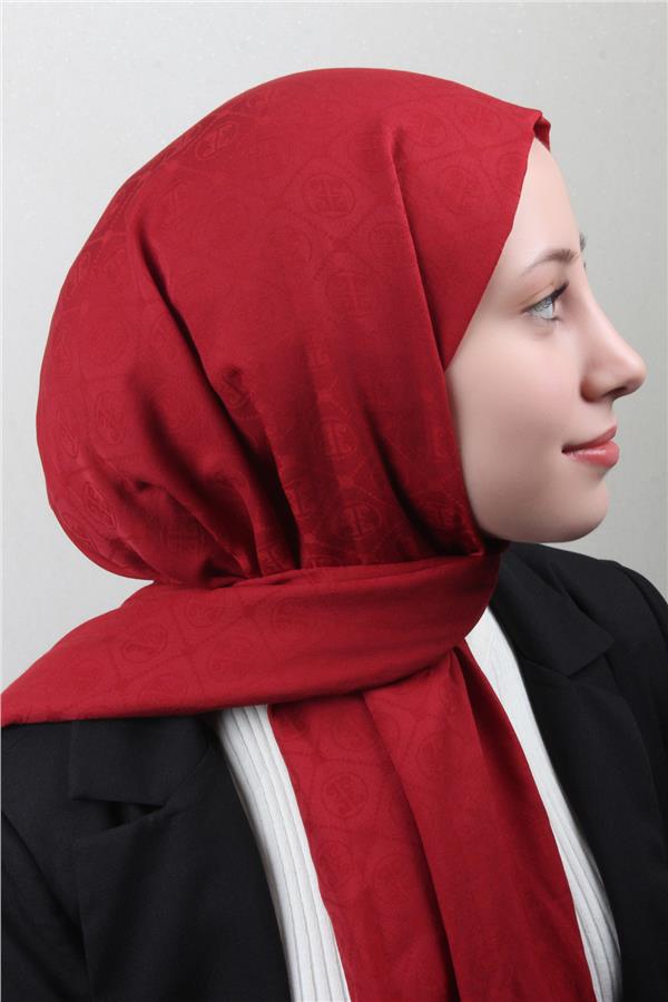 Pierre Cardin Pamuklu Şal 4106-4 Kırımızı