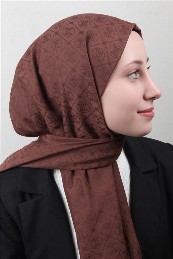 Pierre Cardin Pamuklu Şal 4106-5 Kahverengi