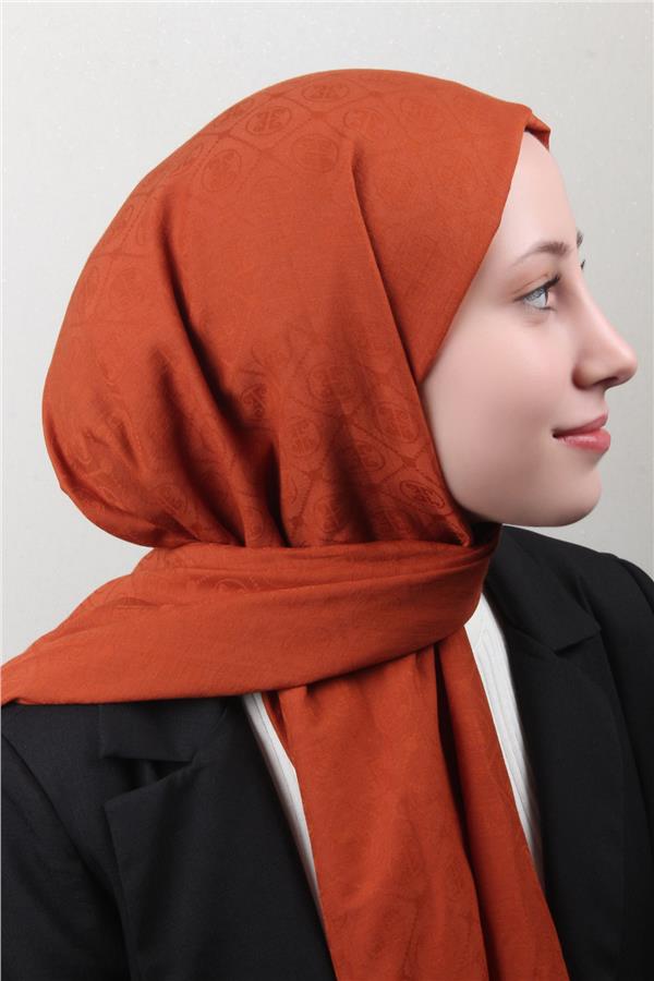 Pierre Cardin Pamuklu Şal 4106-6 Kiremit