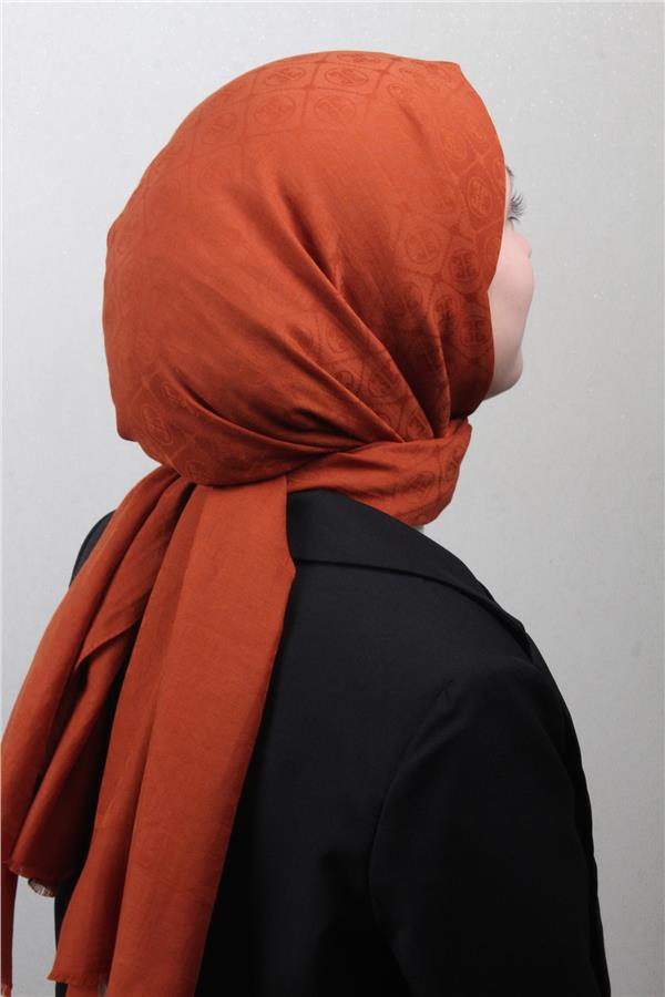 Pierre Cardin Pamuklu Şal 4106-6 Kiremit