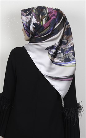 Piramit Dijital Eşarp 1349-3