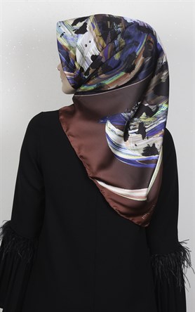 Piramit Dijital Eşarp 1349-7