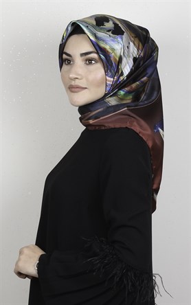 Piramit Dijital Eşarp 1349-7