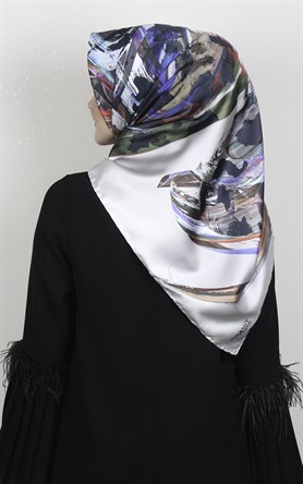 Piramit Dijital Eşarp 1349-8