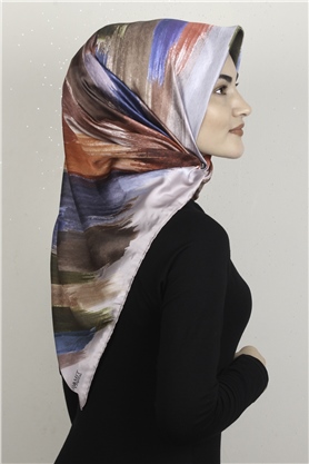 Piramit Dijital Eşarp 1352-2 Pudra