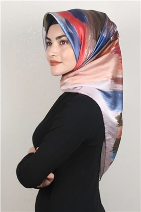 Piramit Dijital Eşarp 1352-2 Pudra