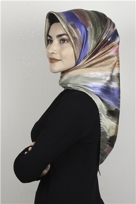 Piramit Dijital Eşarp 1352-4 Çağla Yeşili