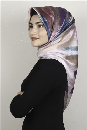 Piramit Dijital Eşarp 1352-9 Pembe 