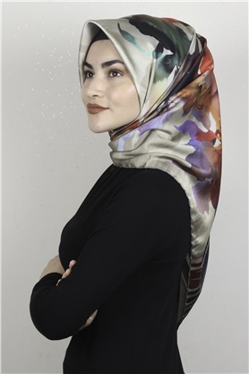 Piramit Dijital Eşarp 1353-11 Haki