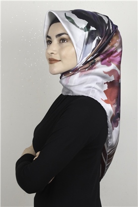 Piramit Dijital Eşarp 1353-2 Gri