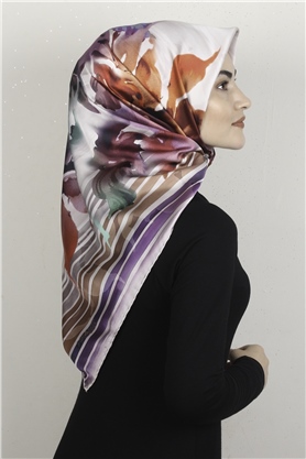 Piramit Dijital Eşarp 1353-3 Açık Taş