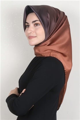 Piramit Dijital Eşarp 1355-6 Taba