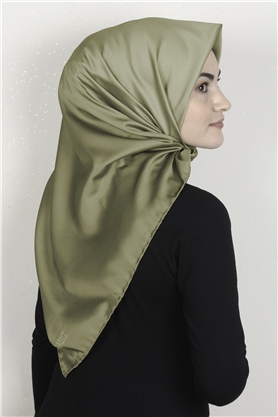 Piramit Dijital Eşarp 1355-9 Yağ Yeşili