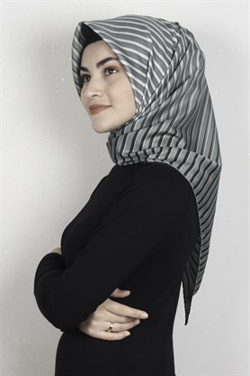 Piramit Dijital Eşarp 1357-12 Küf Yeşili