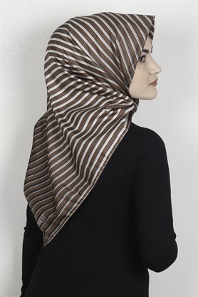 Piramit Dijital Eşarp 1357-13 Taba