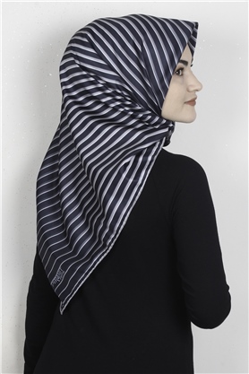 Piramit Dijital Eşarp 1357-3 Lacivert