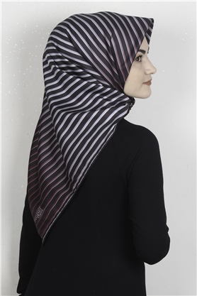 Piramit Dijital Eşarp 1357-5 Bordo