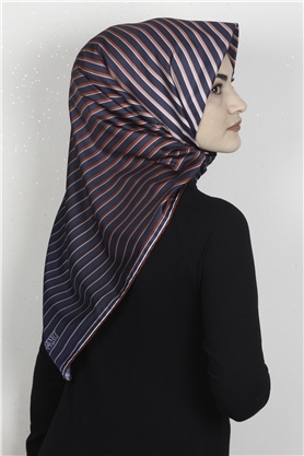 Piramit Dijital Eşarp 1357-7 Laci-Kiremit